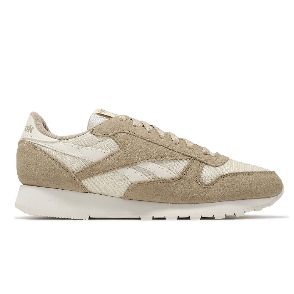 Reebok  銳跑 休閒鞋 Classic Leather 男鞋 女鞋 米白 卡其 緩衝 復古 皮革 情侶鞋 100075002