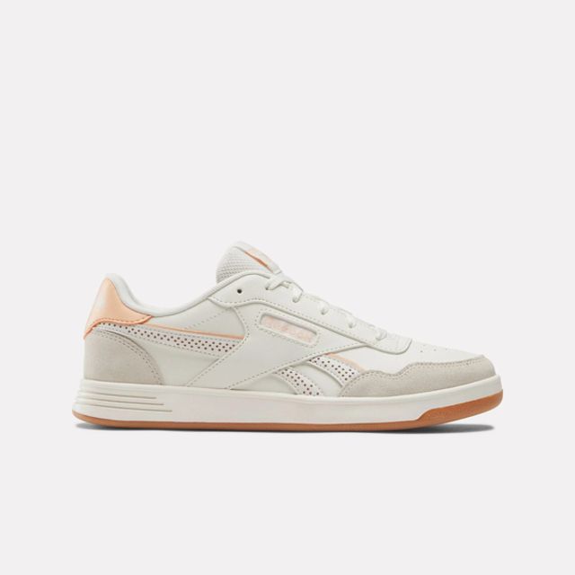 Reebok  Court Advance [100074320] 女 休閒鞋 經典 網球鞋 皮革 緩震 穿搭 米 膚橘