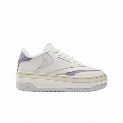 Reebok Club C Extra [100201427] 女 休閒鞋 經典 復古 厚底 增高 穿搭 米白 紫