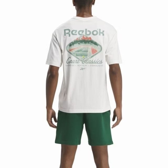 Reebok  Cl Court Sport Tee [100203391] 男女 短袖 上衣 T恤 運動 休閒 白