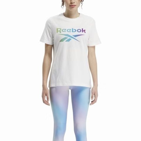 Reebok Gradient Graphic Tee [100203705] 女 短袖 上衣 T恤 運動 休閒 白