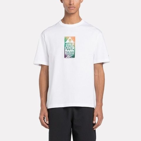 Reebok Atr Graphic Tee [100208541] 男 T恤 籃球 短T 棉T 寬鬆 落肩 白