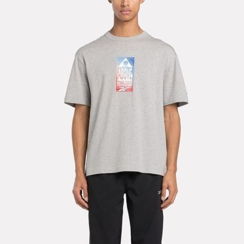 Reebok Atr Graphic Tee [100208540] 男 T恤 籃球 短T 棉T 寬鬆 落肩 灰