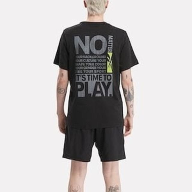 Reebok  Not A Spectator Tee [100204420] 男 T恤 舒適 純棉 黑黃