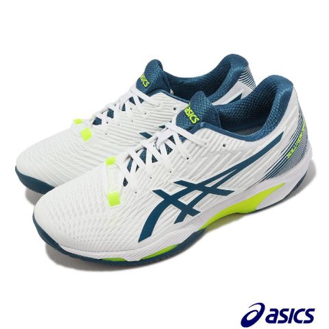Asics 亞瑟士 網球鞋 Solution Speed FF 2 男鞋 白 深藍 速度型 美網配色 穩定 1041A182102