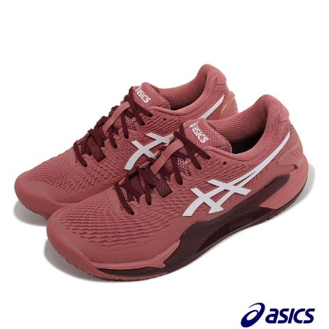 Asics 亞瑟士 網球鞋 GEL-Resolution 9 女鞋 磚紅 白 運動鞋 緩震 亞瑟膠 1042A208600