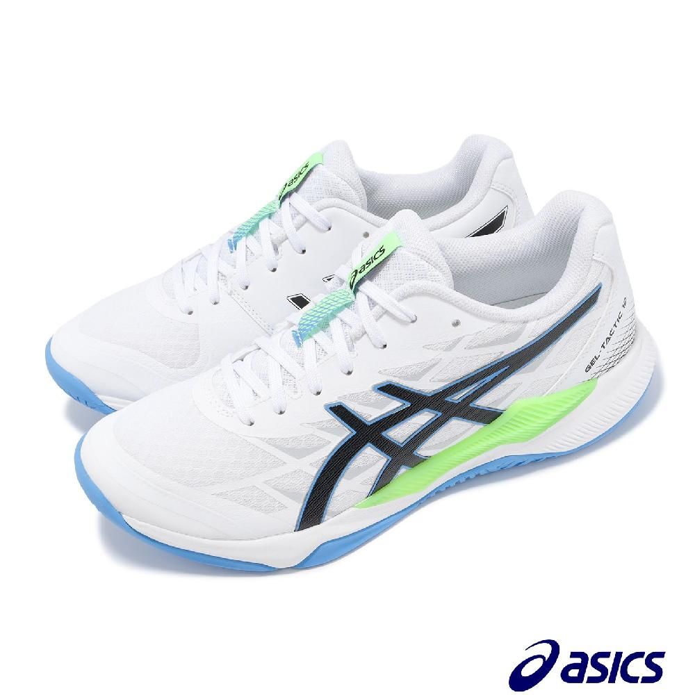 Asics 亞瑟士   排球鞋 GEL-Tactic 12 男鞋 女鞋 白 藍 吸震 輕量 亞瑟膠 運動鞋  1073A058102