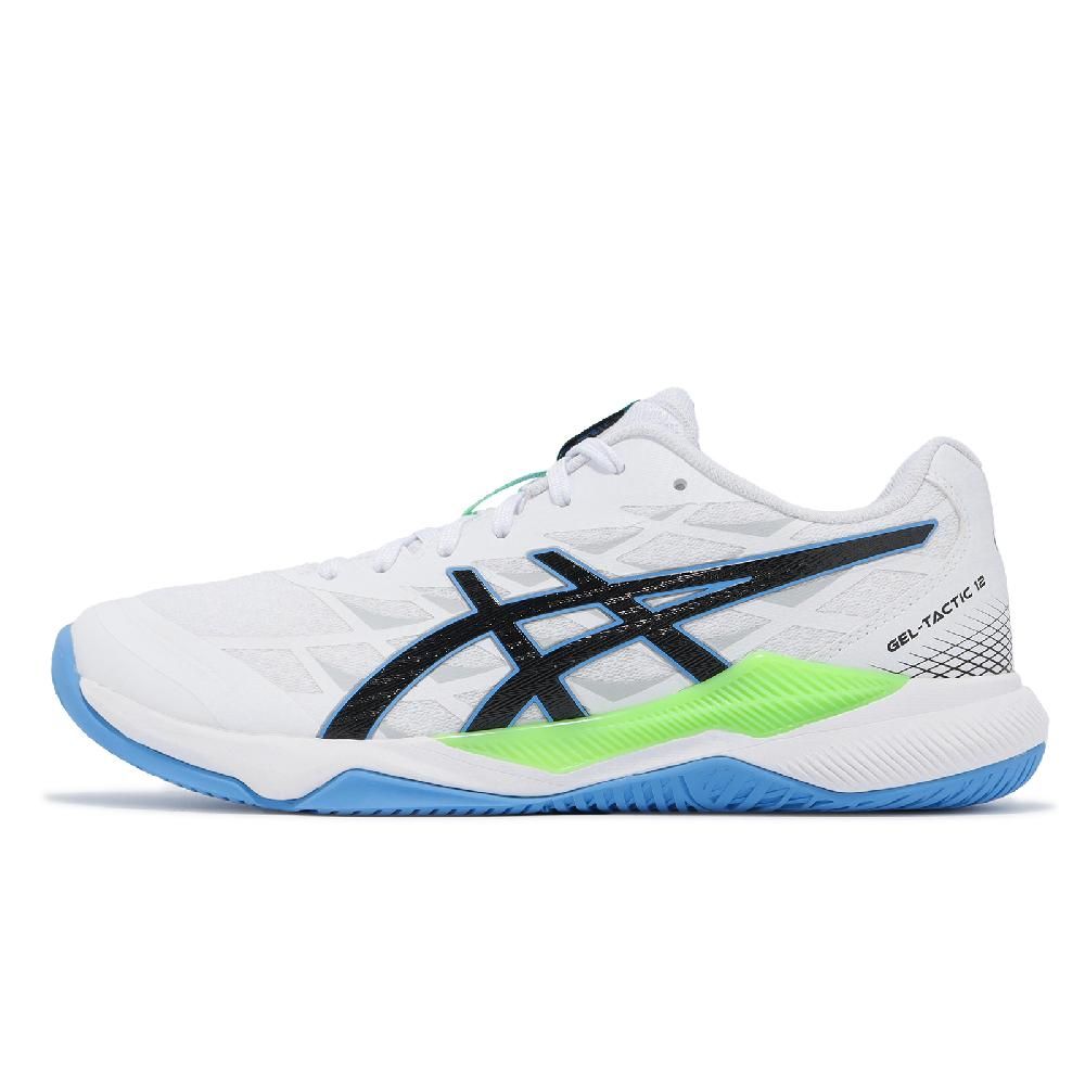 Asics 亞瑟士   排球鞋 GEL-Tactic 12 男鞋 女鞋 白 藍 吸震 輕量 亞瑟膠 運動鞋  1073A058102