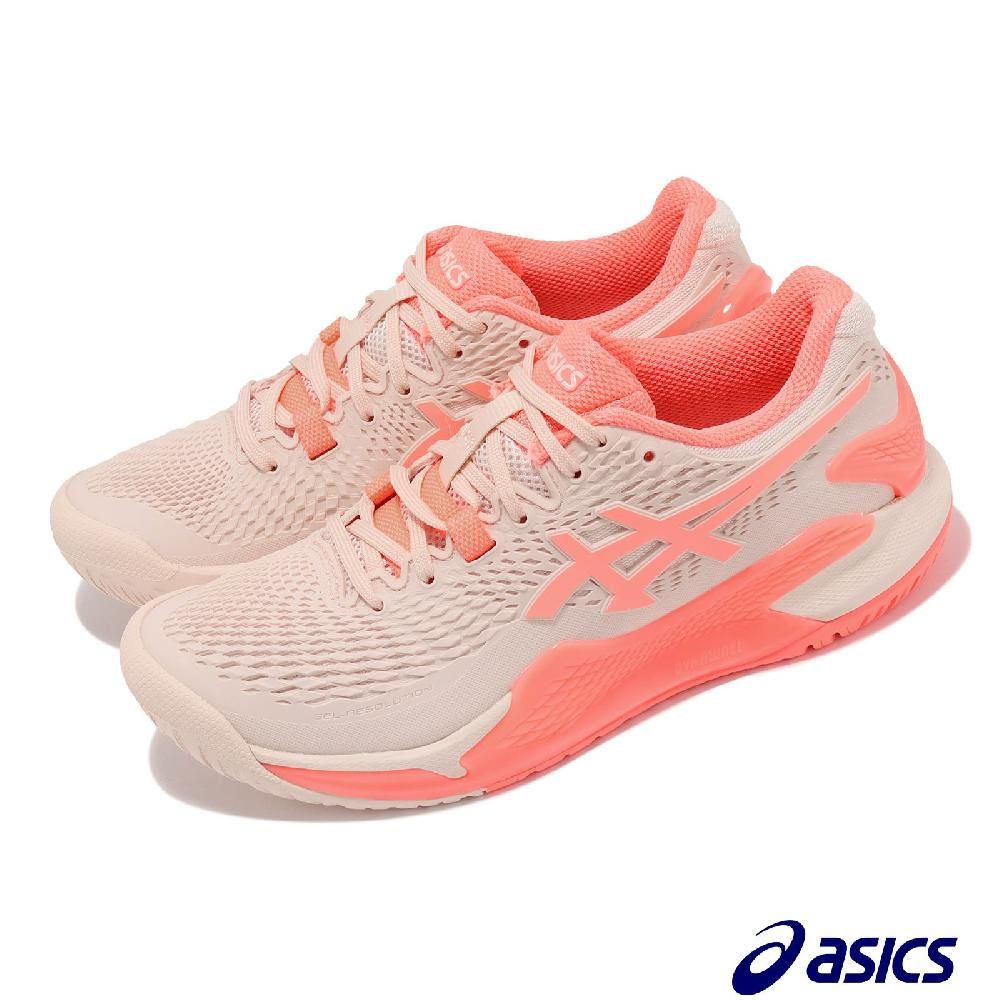 Asics 亞瑟士   網球鞋 GEL-Resolution 9 女鞋 粉 澳網配色 吸震 亞瑟膠 運動鞋  1042A208700