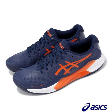 Asics 亞瑟士 網球鞋 GEL-Challenger 14 Clay 男鞋 藍 橘 避震 耐磨 紅土 運動鞋 1041A449401