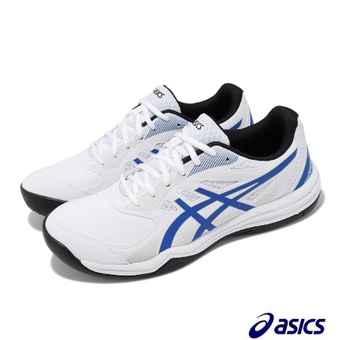 Asics 亞瑟士 網球鞋 Court Slide 3 男鞋 白 藍 皮革 入門款 運動鞋 1041A335102