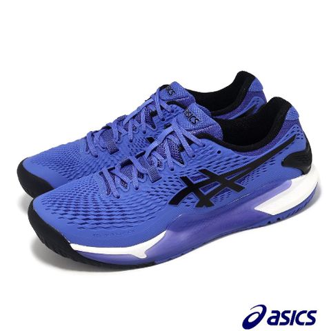 Asics 亞瑟士 網球鞋 GEL-Resolution 9 男鞋 藍 黑 法網配色 緩衝 抓地 運動鞋 1041A330401