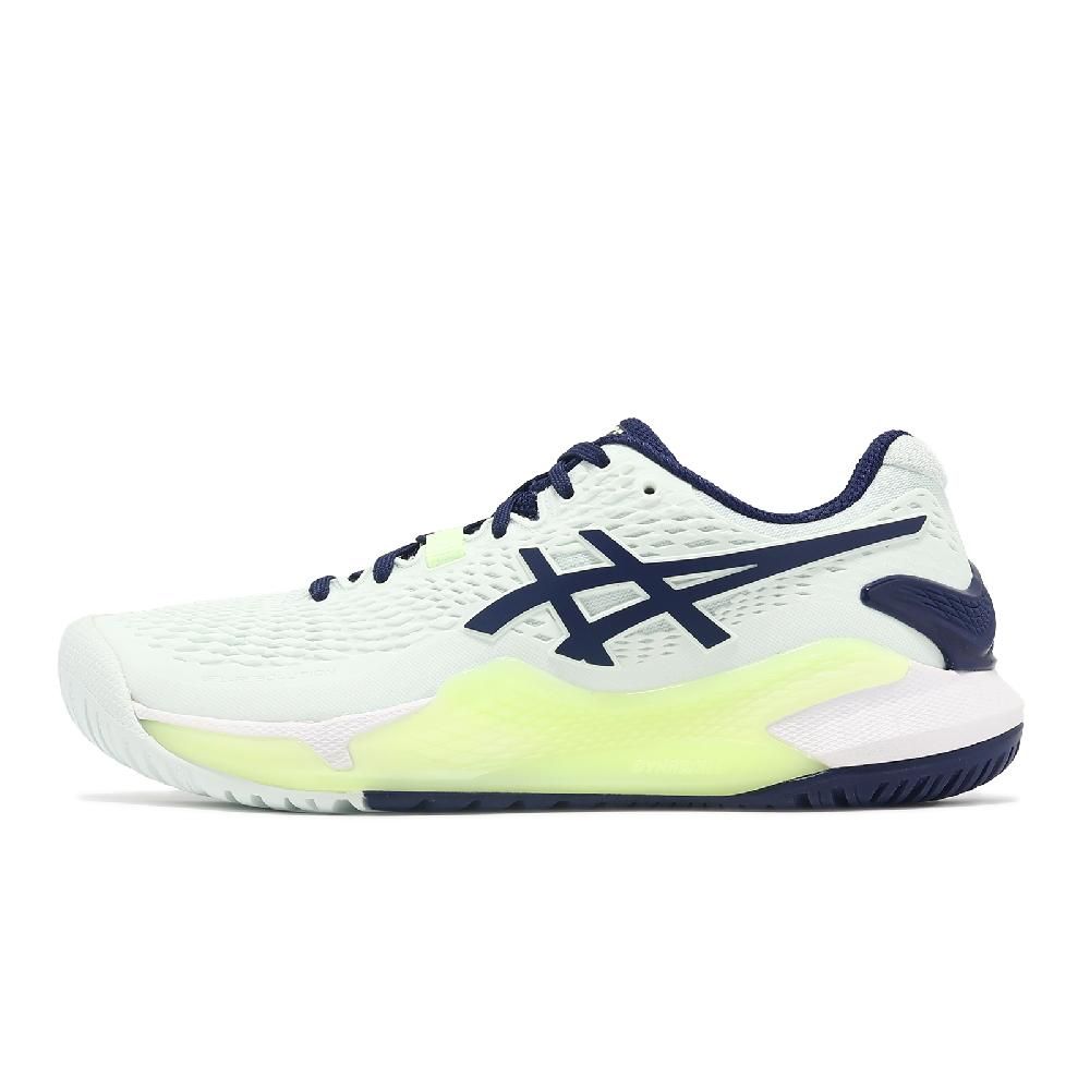 Asics 亞瑟士   網球鞋 GEL-Resolution 9 女鞋 綠 藍 法網配色 緩震 抓地 運動鞋 1042A208301