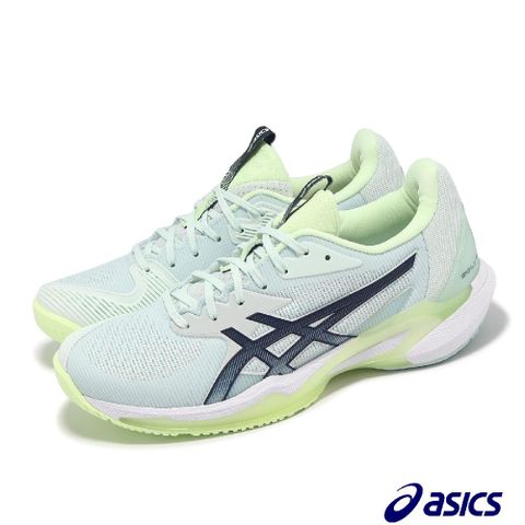 Asics 亞瑟士 網球鞋 Solution Speed FF 3 女鞋 綠 藍 法網配色 回彈 抓地 運動鞋 1042A250300