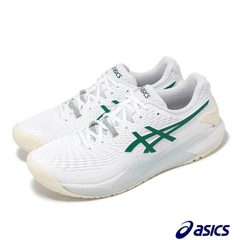 Asics 亞瑟士 網球鞋 Gel-Resolution 9 男鞋 白 綠 吸震 穩定 運動鞋 1041A435101