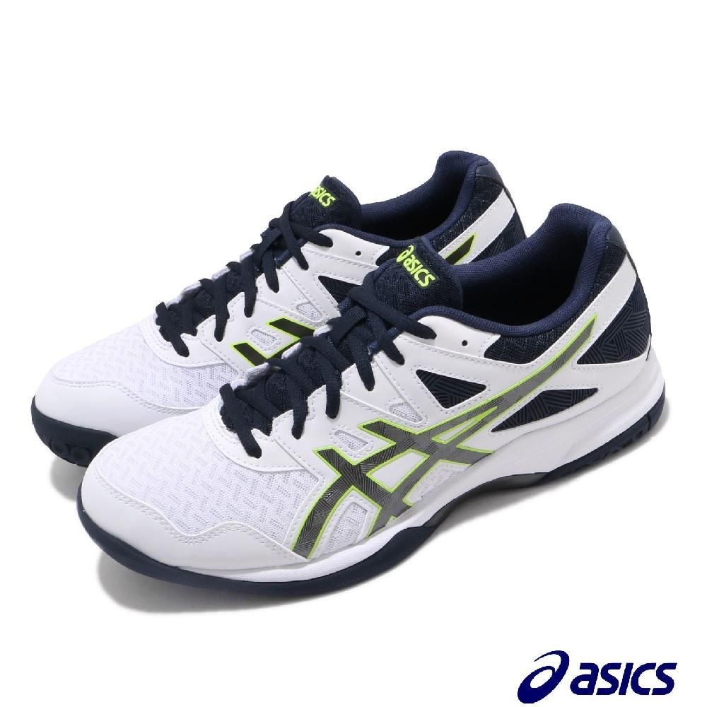 Asics 亞瑟士   排球鞋 Gel-Task 2 男鞋 白 藍 膠底 亞瑟膠 室內運動 運動鞋 1071A037101