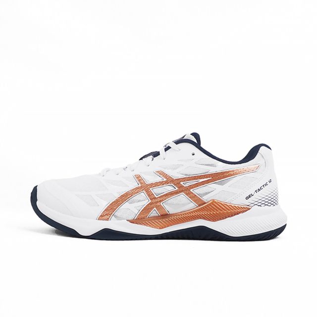 Asics 亞瑟士  Gel-tactic 12 2E [1073A071-101] 男女 排球鞋 中性款 寬楦 支撐 白金