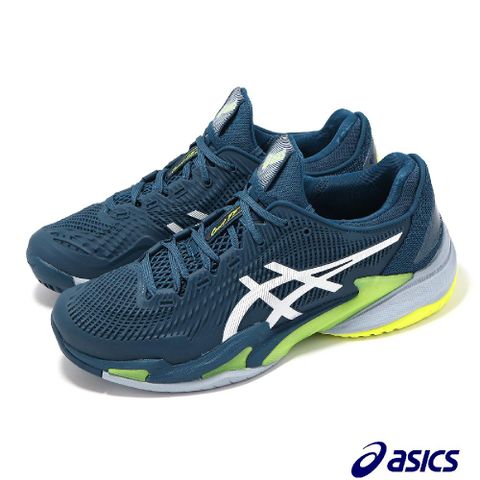 Asics 亞瑟士 網球鞋 Court FF 3 男鞋 藍 綠 美網配色 襪套 緩衝 運動鞋 1041A370402