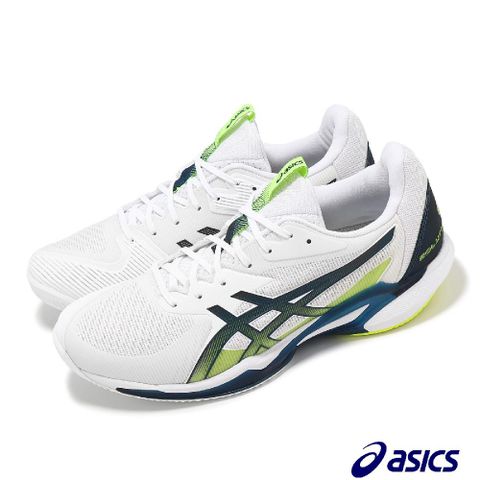 Asics 亞瑟士 網球鞋 Solution Speed FF 3 Clay 男鞋 白 美網配色 紅土底 運動鞋 1041A437102