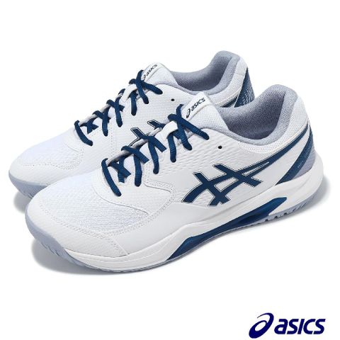 Asics 亞瑟士 網球鞋 GEL-Dedicate 8 2E 男鞋 寬楦 白 藍 支撐 穩定 運動鞋 1041A410103