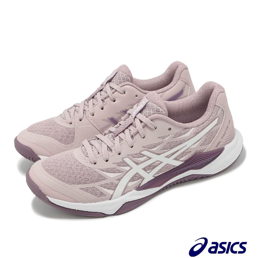 Asics 亞瑟士   排球鞋 GEL-Tactic 12 女鞋 紫白 吸震 回彈 室內運動 羽排鞋 1072A092700