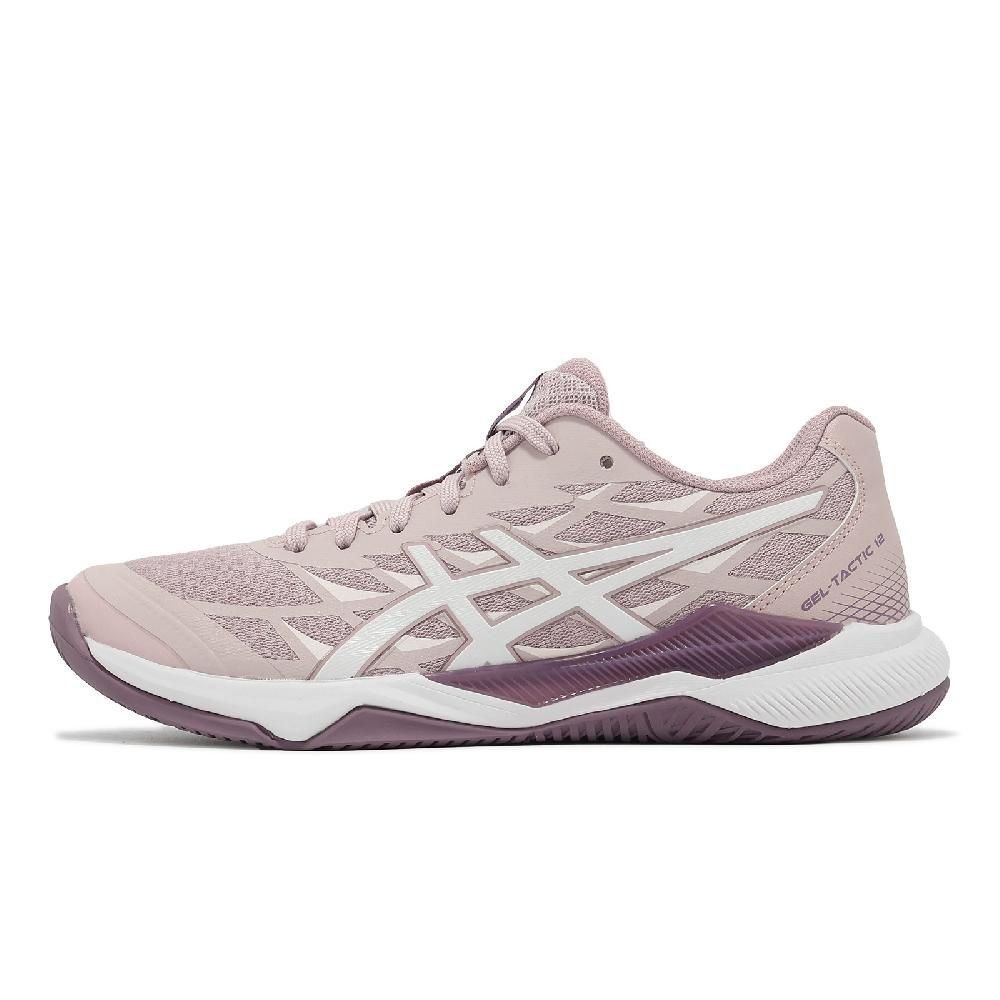 Asics 亞瑟士   排球鞋 GEL-Tactic 12 女鞋 紫白 吸震 回彈 室內運動 羽排鞋 1072A092700