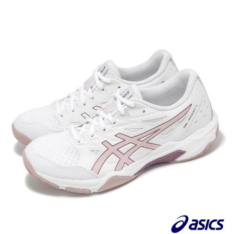 Asics 亞瑟士 Asics 亞瑟士 排球鞋 GEL-Rocket 11 女鞋 白 玫瑰粉 室內運動 羽排鞋 亞瑟膠 1072A093103