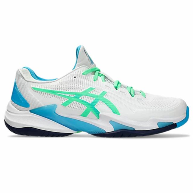 Asics 亞瑟士 Asics Court Ff 3 [1041A370-103] 男 網球鞋 抗扭 緩衝 側滑穩定 襪套式 白 綠藍