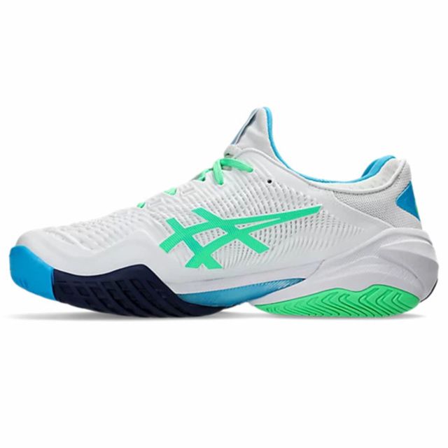 Asics 亞瑟士 Asics Court Ff 3 [1041A370-103] 男 網球鞋 抗扭 緩衝 側滑穩定 襪套式 白 綠藍