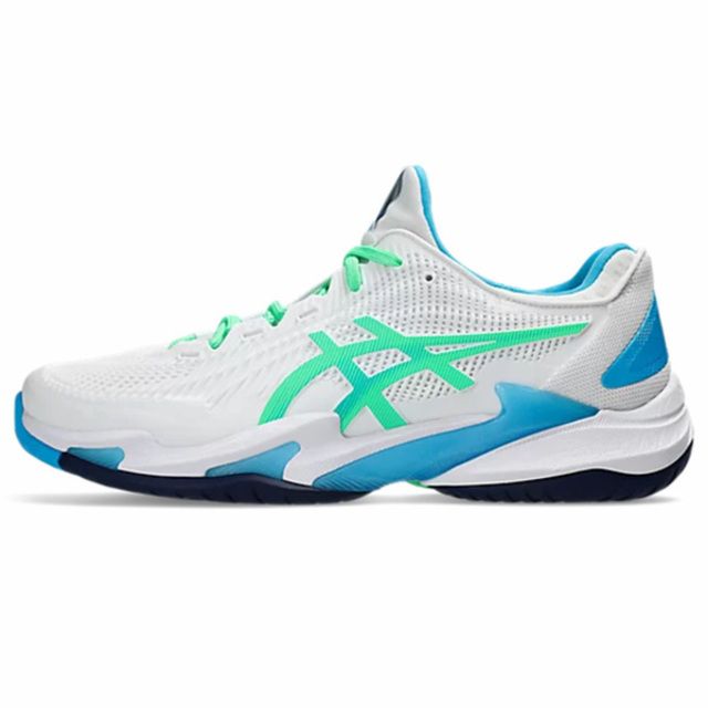 Asics 亞瑟士 Asics Court Ff 3 [1041A370-103] 男 網球鞋 抗扭 緩衝 側滑穩定 襪套式 白 綠藍