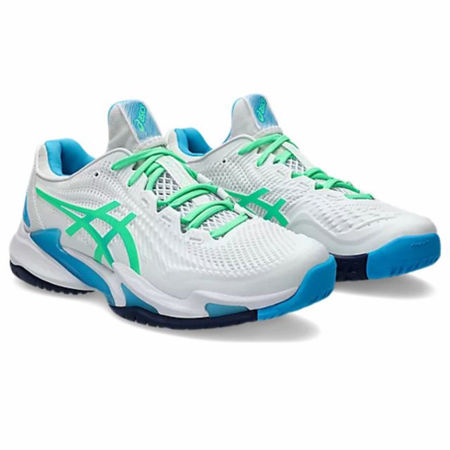 Asics 亞瑟士 Asics Court Ff 3 [1041A370-103] 男 網球鞋 抗扭 緩衝 側滑穩定 襪套式 白 綠藍