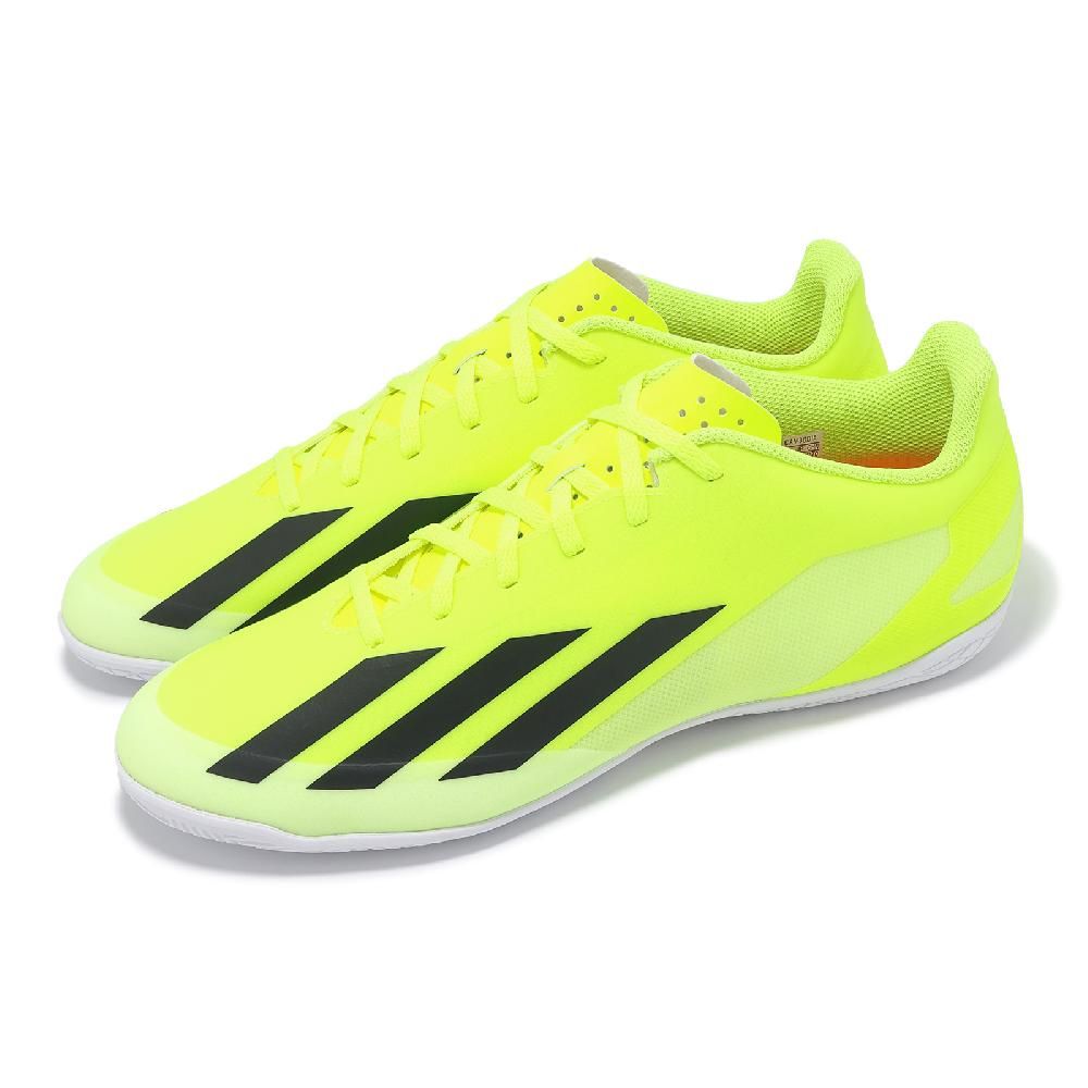 adidas 愛迪達 足球鞋 X Crazyfast Club IN 男鞋 黃 黑 支撐 緩衝 室內足球 運動鞋 IF0722