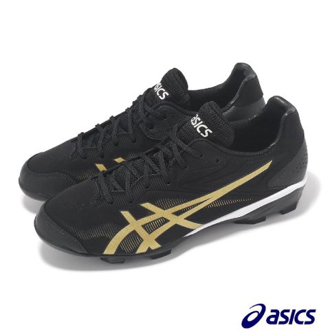 Asics 亞瑟士 棒壘球鞋 Star Shine 3 男鞋 黑 金 透氣 抓地 皮革 膠釘 運動鞋 1123A033003