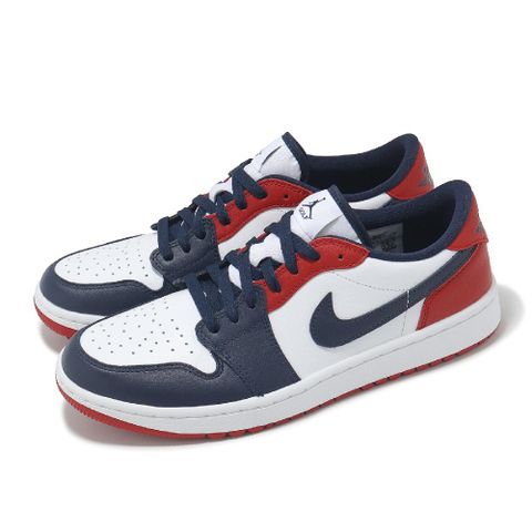 NIKE 耐吉 高爾夫球鞋 Air Jordan 1 Low Golf USA 男鞋 藍 紅 休閒鞋 AJ1 DD9315-113