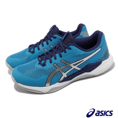 Asics 亞瑟士 排羽球鞋 GEL-Tactic 男鞋 藍 銀 亞瑟膠 緩震 多功能 室內運動 1071A065401