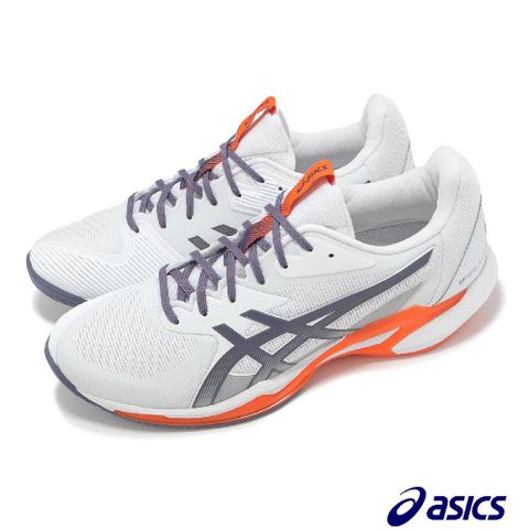 Asics 亞瑟士 網球鞋 Solution Speed FF 3 男鞋 白藍橘 澳網配色 回彈 穩定 運動鞋 1041A438103