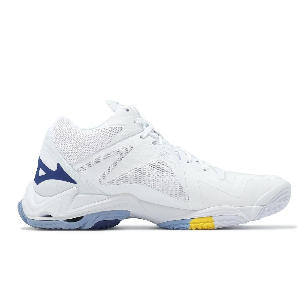 MIZUNO 美津濃排球鞋Wave Lightning Z8 Mid 男鞋白藍中筒輕量