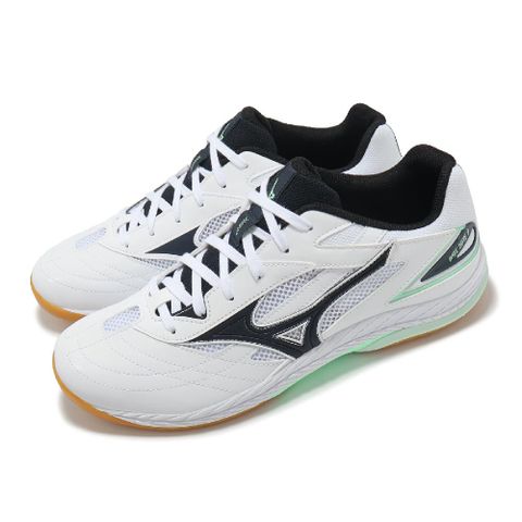 MIZUNO 美津濃 桌球鞋 Wave Drive 9 男鞋 白 黑 膠底 止滑 室內運動 運動鞋 81GA2205-41