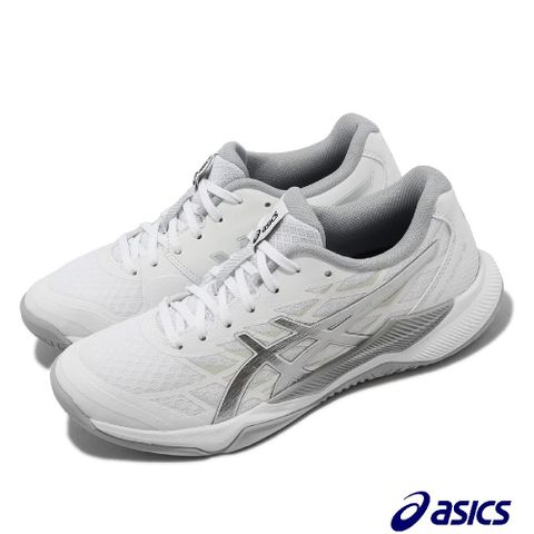 Asics 亞瑟士 排球鞋 GEL-Tactic 12 女鞋 男鞋 白 銀 回彈 羽球鞋 室內運動 1072A092100