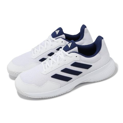 adidas 愛迪達 網球鞋 Game Spec 2 男鞋 女鞋 白 黑 網布 皮革 緩衝 運動鞋 ID2470