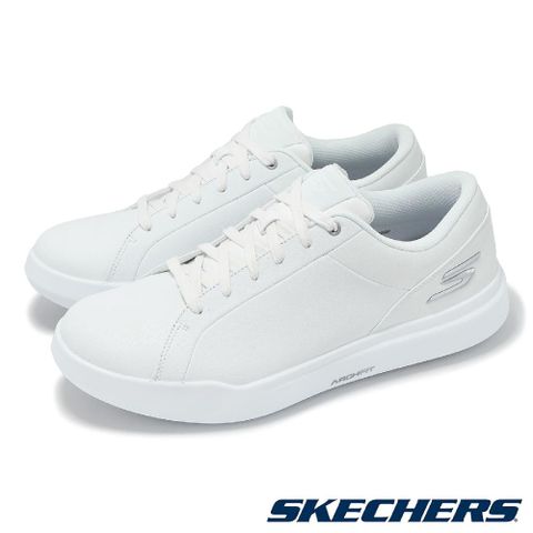 SKECHERS 斯凱奇 高爾夫球鞋 Go Golf Drive 6 男鞋 白 銀 防水鞋面 支撐 抓地 運動鞋 214128WHT
