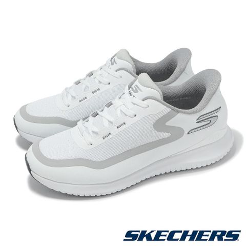 SKECHERS 斯凱奇 高爾夫球鞋 Go Golf Flight Slip-Ins 男鞋 白灰 防潑水 套入式 緩衝 運動鞋 214131WGY