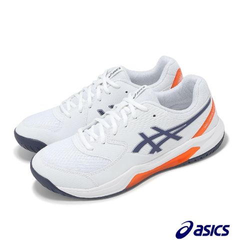 Asics 亞瑟士 網球鞋 GEL-Dedicate 8 男鞋 白 藍 橘 支撐 緩衝 運動鞋 1041A408110