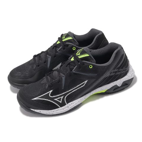 MIZUNO 美津濃 羽球鞋 Wave Claw 3 Super Wide 男鞋 超寬楦 黑 白 回彈 運動鞋 71GA2444-40