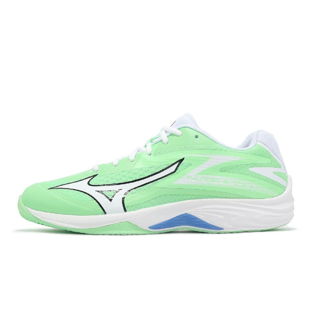 MIZUNO 美津濃 排球鞋 Thunder Blade Z 男鞋 綠 白 黑 入門款 室內運動 羽排鞋 V1GA2370-86