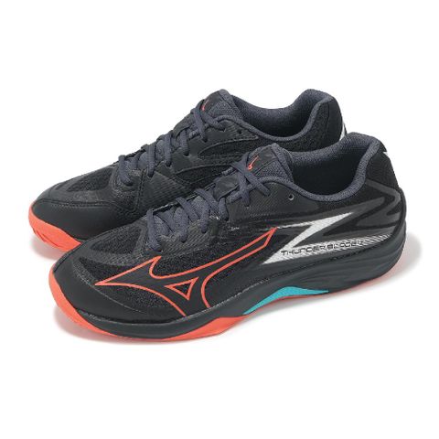 MIZUNO 美津濃 排球鞋 Thunder Blade Z 男鞋 黑 橘 入門款 室內運動 羽排鞋 V1GA2370-06