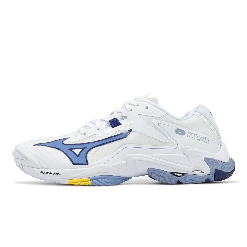 MIZUNO 美津濃 排球鞋 Wave Lightning Z8 男鞋 白 藍 輕量 室內運動 羽排鞋 V1GA2400-97