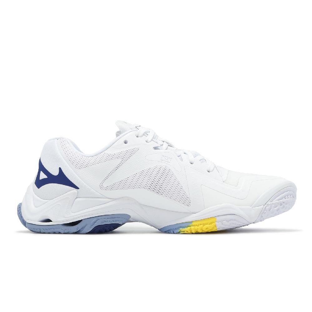 MIZUNO 美津濃 排球鞋 Wave Lightning Z8 男鞋 白 藍 輕量 室內運動 羽排鞋 V1GA2400-97