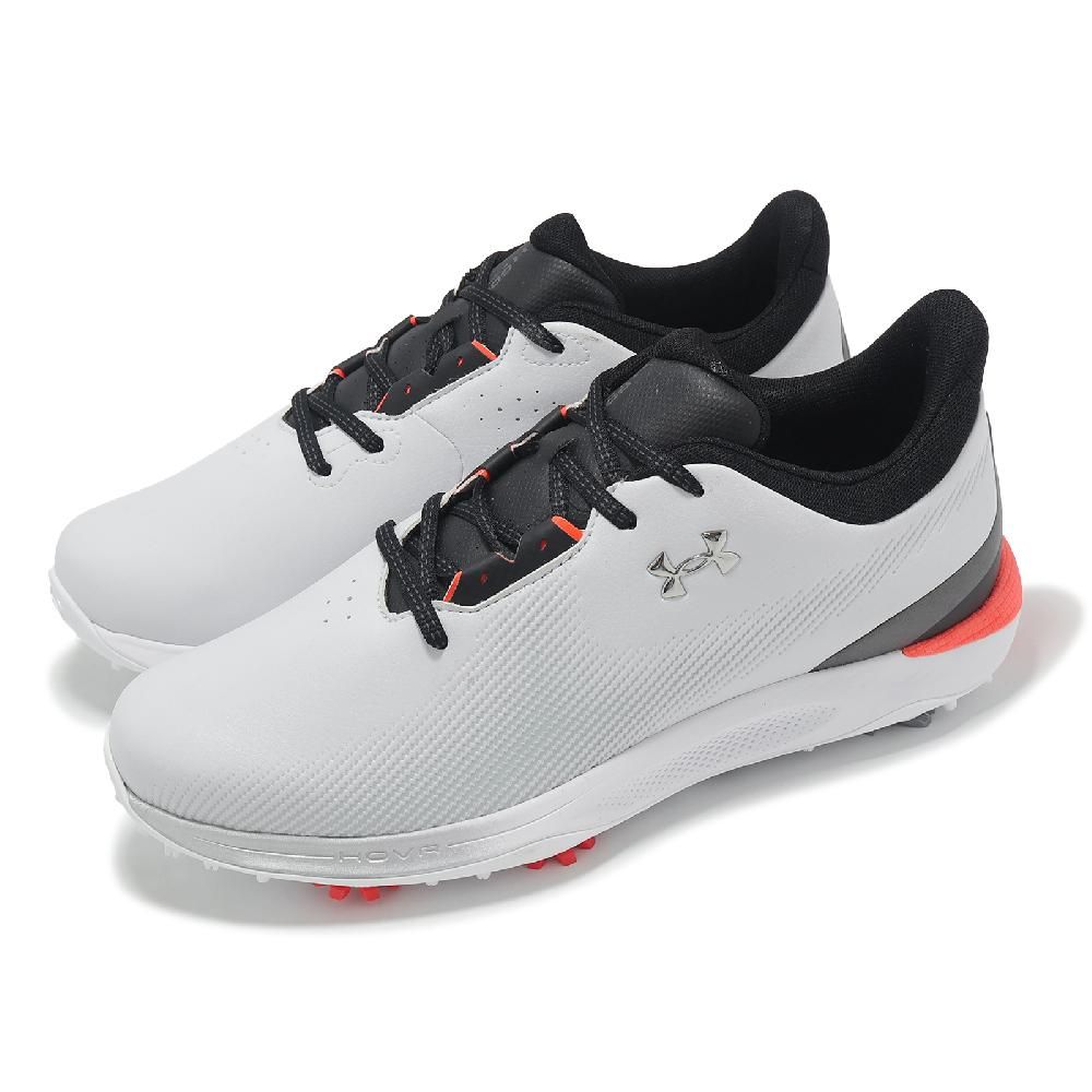 Under Armour 安德瑪高爾夫球鞋Drive Fade 男鞋寬楦白黑防水鞋面