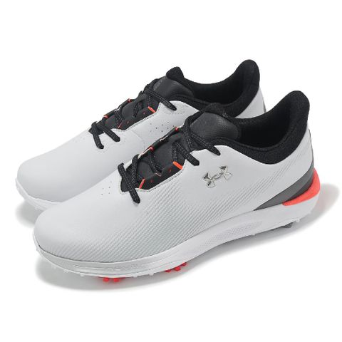 Under Armour 安德瑪 高爾夫球鞋 Drive Fade 男鞋 寬楦 白 黑 防水鞋面 緩衝 支撐 運動鞋 UA 3027878100